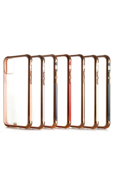 Iphone 12 Kılıf Kenarları Renkli Arkası Mat Yumuşak Silikon Kapak (VOİT S.) - Resim 3