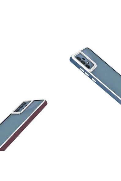 Samsung Galaxy A32 4G Kapak Mat Yüzeyli Kamera Korumalı Renkli Silikon Kılıf (MİMA) - Resim 4