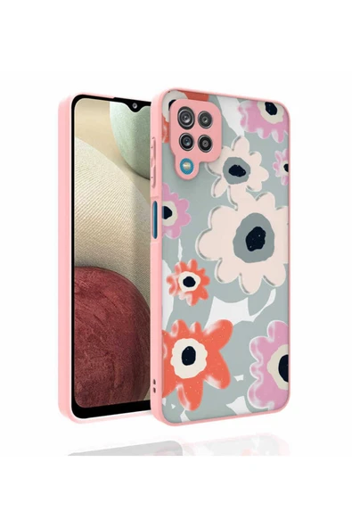 Samsung Galaxy M12 Kılıf Kabartmalı Kamera Korumalı Desenli Darbe Emici Renkli Kapak (Nora) - 2