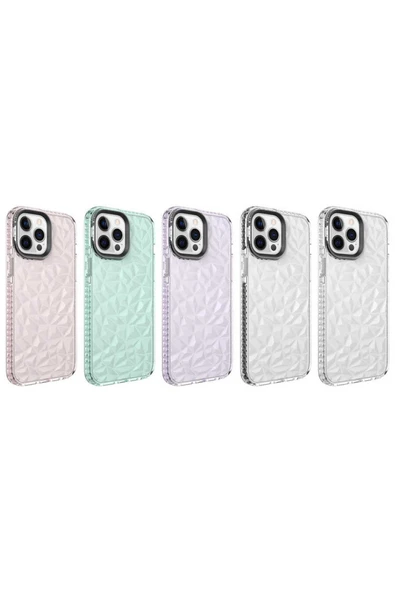 Iphone 13 Pro Kılıf Pramit Desenli Renkli Yumuşak Lüks Silikon Kapak (BUZ) - 3