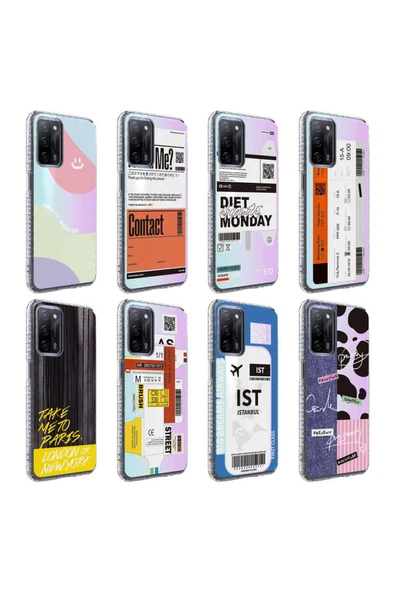 Oppo A54 4G Kılıf Kamera Çıkıntılı Airbag Kenarlı Darbe Emici Desenli Kapak (ELEGANS) - Resim 3