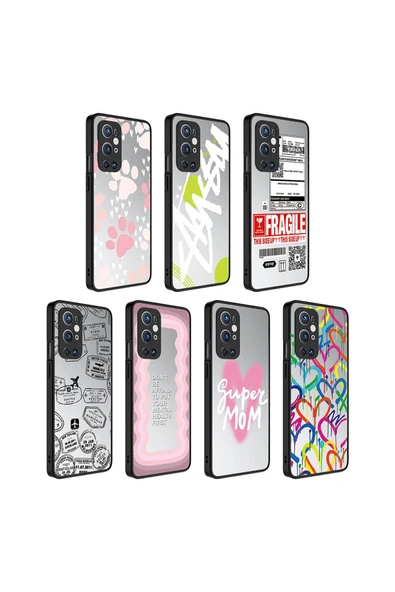 One Plus 9 Pro Kılıf Aynalı Desenli Kamera Korumalı Parlak Renkli Sert Kapak (mirror) - Resim 3