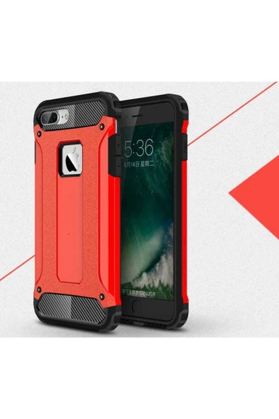 Iphone 7 Plus Kılıf Armor Köşe Korumalı Çift Katman Tank Zırh Kapak (CRASH)