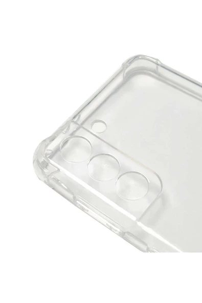 Samsung Galaxy S21 Kılıf Antishock Darbe Emici Kamera Korumalı Yumuşak Şeffaf Silikon Kapak(k-anti) - Resim 4