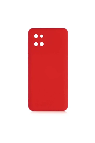 Samsung Galaxy A81 (note 10 Lite) Kadife Iç Yüzey Yumuşak Dokulu Kamera Korumalı Ince Kapak (mara)