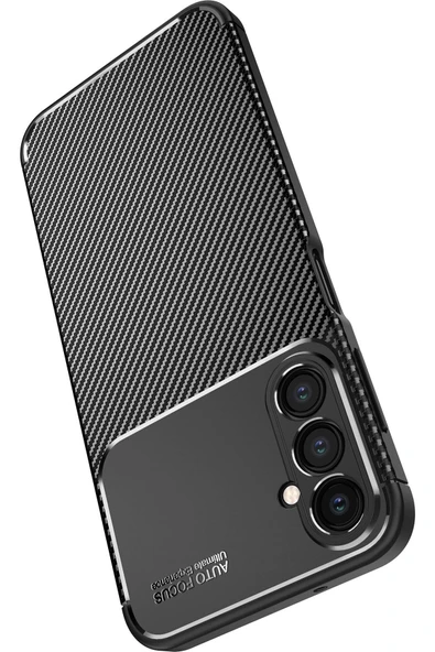 Samsung Galaxy A14 Kılıf Kamera Çıkıntılı Karbon Fiber Dokulu Renk Atmaz Kapak (negro) - Resim 5