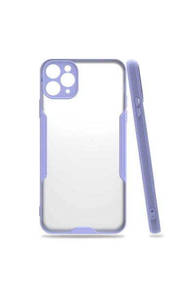 Iphone 11 Pro Max Kılıf Kamera Korumalı Ultra Ince Buzlu Mat Renkli Silikon Kapak(PARFE) - Resim 2