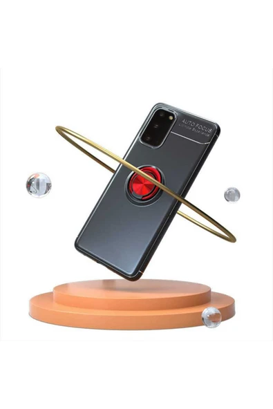 Samsung Galaxy S20 Kılıf Kamera Çıkıntılı Renkli Yüzüklü Standlı Mıknatıslı Kapak (ravel) - Resim 4