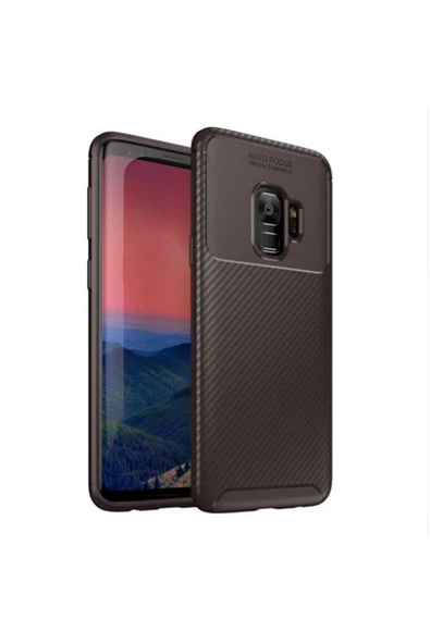Samsung Galaxy S9 Kamera Çıkıntılı Karbon Fiber Dokulu Renk Atmaz Koruyucu Kapak (negro) - Resim 2