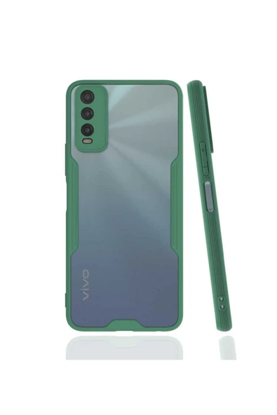 Vivo Y11s Kılıf Kamera Korumalı Ultra Ince Buzlu Mat Renkli Silikon Kapak(parfe)