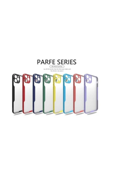 Iphone 11 Pro Max Kılıf Kamera Korumalı Ultra Ince Buzlu Mat Renkli Silikon Kapak(PARFE) - Resim 3