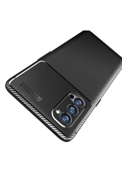 Oppo Reno 4 Pro 5g Kılıf Kamera Çıkıntılı Karbon Fiber Dokulu Renk Atmaz Kapak (negro) - Resim 2