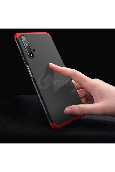 Huawei Honor 20 Kılıf 360 Tam Koruma Ön Ve Arka Sert Mika Kapak Orjinal Ays Gkk Kapak - 4