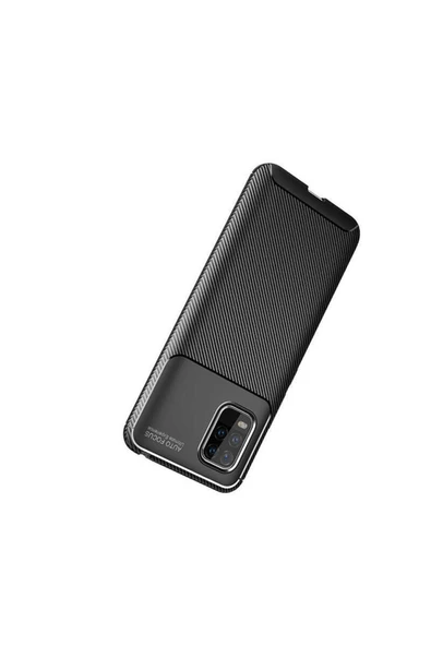 Xiaomi Mi 10 Lite Kamera Çıkıntılı Karbon Fiber Dokulu Renk Atmaz Koruyucu Kapak (negro) - Resim 5