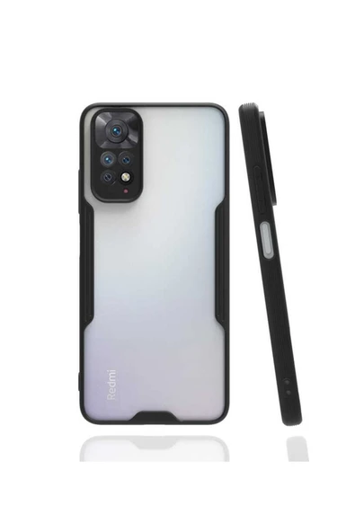 Xiaomi Redmi Note 11s Global Kılıf Kamera Korumalı Ultra Ince Buzlu Mat Renkli Silikon Kapak(parfe)