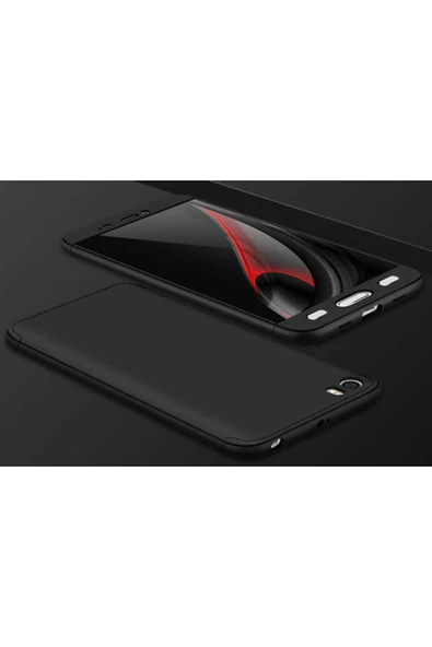 Xiaomi Mi 5 Kılıf 360 Tam Koruma Ön Ve Arka Sert Mika Kapak Orjinal Ays Gkk Kapak
