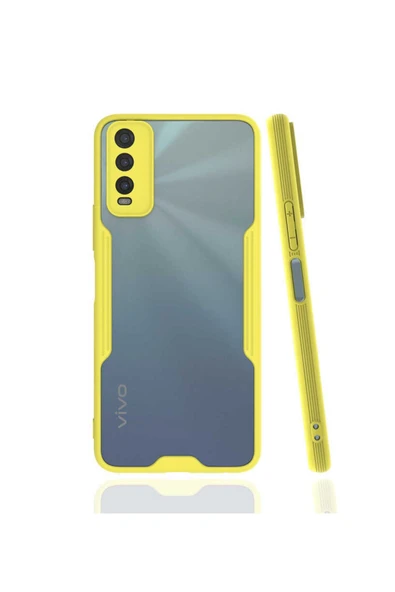 Vivo Y20 Kılıf Kamera Korumalı Ultra Ince Buzlu Mat Renkli Silikon Kapak(parfe) - Resim 2