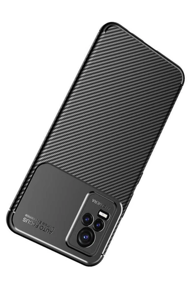 Vivo V21e Kılıf Kamera Çıkıntılı Karbon Fiber Dokulu Renk Atmaz Kapak (negro) - Resim 5