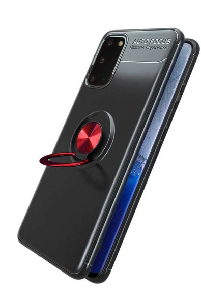 Samsung Galaxy S20 Kılıf Kamera Çıkıntılı Renkli Yüzüklü Standlı Mıknatıslı Kapak (ravel) - Resim 5