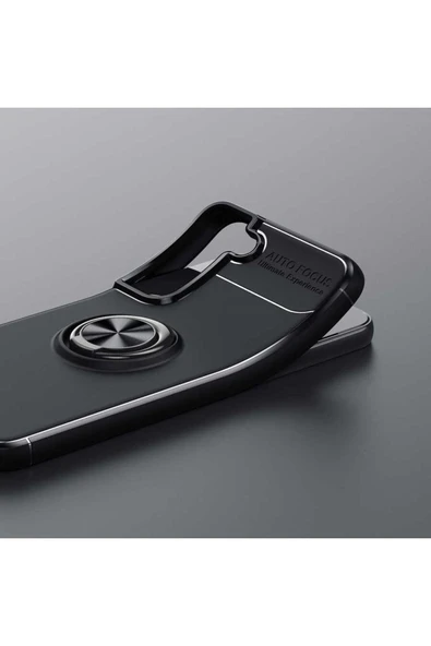 Samsung Galaxy S22 Plus Kılıf Kamera Çıkıntılı Renkli Yüzüklü Standlı Mıknatıslı Kapak (ravel) - Resim 4