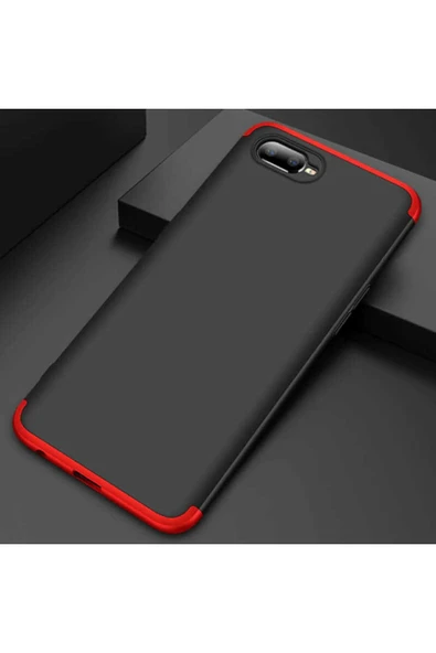 Oppo Ax7 Kılıf 360 Tam Koruma Ön Ve Arka Sert Mika Kapak Orjinal Ays Gkk Kapak - 3