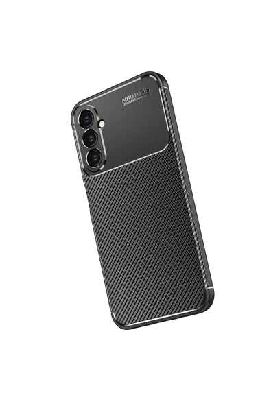 Samsung Galaxy A14 Kılıf Kamera Çıkıntılı Karbon Fiber Dokulu Renk Atmaz Kapak (negro) - Resim 4