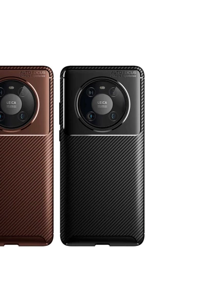 Huawei Mate 40 Pro Kılıf Kamera Çıkıntılı Karbon Fiber Dokulu Renk Atmaz Kapak (negro) - 4