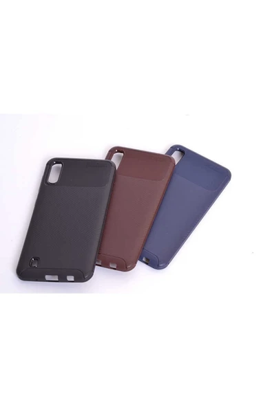 Samsung Galaxy M10 Kılıf Kamera Çıkıntılı Karbon Fiber Dokulu Renk Atmaz Kapak (negro) - Resim 5