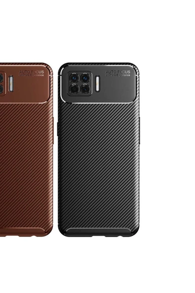 Oppo A73 Kılıf Kamera Çıkıntılı Karbon Fiber Dokulu Renk Atmaz Kapak (negro) - Resim 4