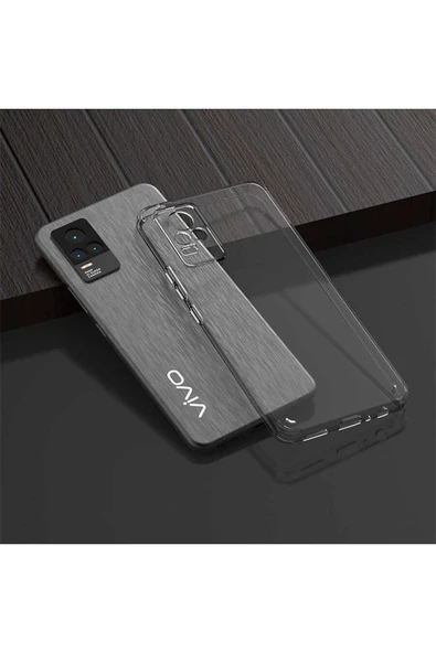 Vivo V21 Kılıf Kamera Çıkıntılı Şeffaf Darbe Emici Sert Silikon Kapak (coss) - Resim 3