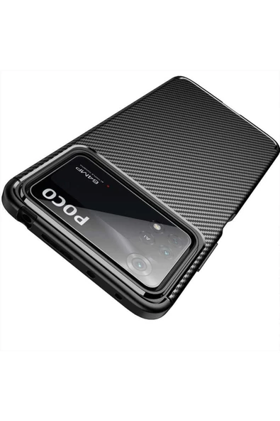 Xiaomi Poco X4 Pro 5g Kılıf Kamera Çıkıntılı Karbon Fiber Dokulu Renk Atmaz Kapak (negro) - 5