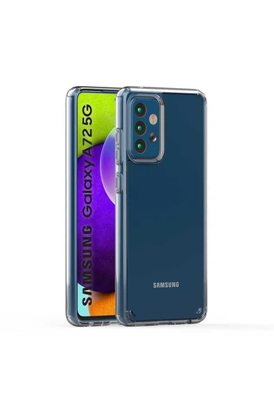 Samsung Galaxy A72 Kılıf Kamera Çıkıntılı Şeffaf Darbe Emici Sert Silikon Kapak (coss) - 2