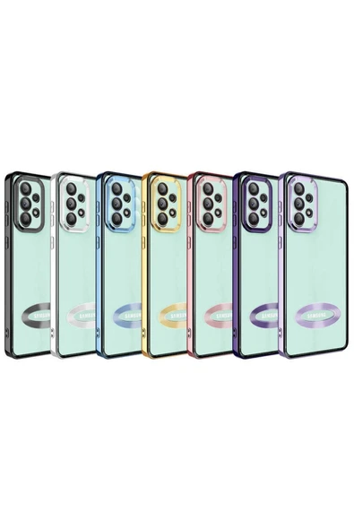 Samsung Galaxy A33 5g Kılıf Kamera Lens Korumalı Logo Gösteren Parlak Kenarlı Kapak (omega) - Resim 3