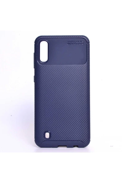 Samsung Galaxy M10 Kılıf Kamera Çıkıntılı Karbon Fiber Dokulu Renk Atmaz Kapak (negro) ürün görseli