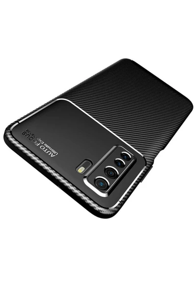 Huawei P40 Lite 5g Kılıf Kamera Çıkıntılı Karbon Fiber Dokulu Renk Atmaz Kapak (negro) - 4