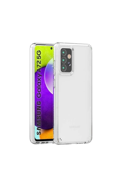 Samsung Galaxy A72 Kılıf Kamera Çıkıntılı Şeffaf Darbe Emici Sert Silikon Kapak (coss) - 3