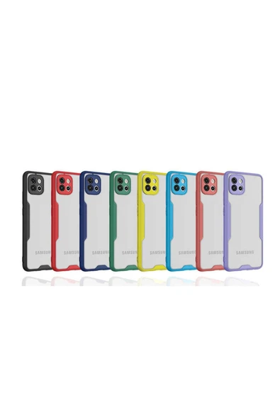 Samsung Galaxy A03 Kılıf Kamera Korumalı Ultra Ince Buzlu Mat Renkli Silikon Kapak(parfe) - Resim 3