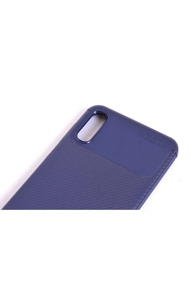 Samsung Galaxy M10 Kılıf Kamera Çıkıntılı Karbon Fiber Dokulu Renk Atmaz Kapak (negro) - Resim 3