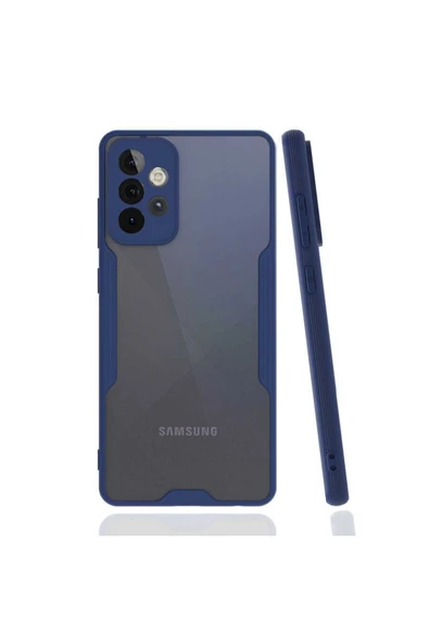 Samsung Galaxy A72 Kılıf Kamera Korumalı Ultra Ince Buzlu Mat Renkli Silikon Kapak(parfe)