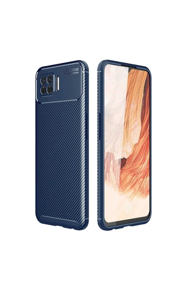 Oppo A73 Kılıf Kamera Çıkıntılı Karbon Fiber Dokulu Renk Atmaz Kapak (negro) - Resim 2