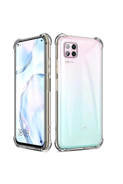Huawei P40 Lite Şeffaf Kılıf Köşelerde Darbelere Karşı Ultra Kalınlık (antishock) - Resim 2