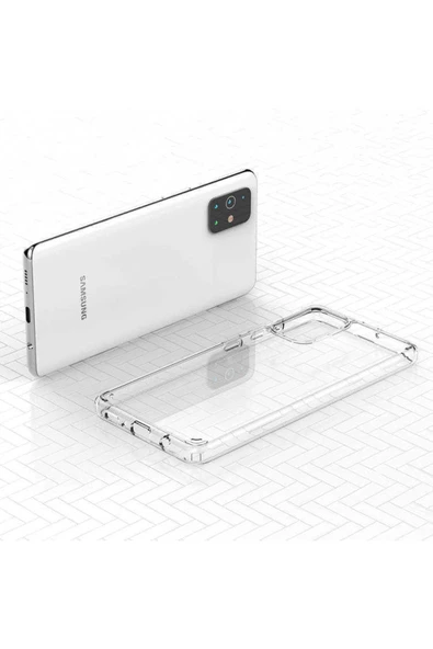 Samsung Galaxy A71 Kılıf Kamera Çıkıntılı Şeffaf Darbe Emici Sert Silikon Kapak (coss) - 3