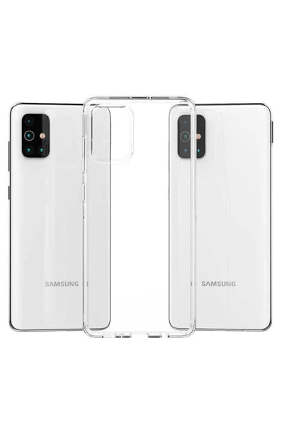 Samsung Galaxy A71 Kılıf Kamera Çıkıntılı Şeffaf Darbe Emici Sert Silikon Kapak (coss) - 4