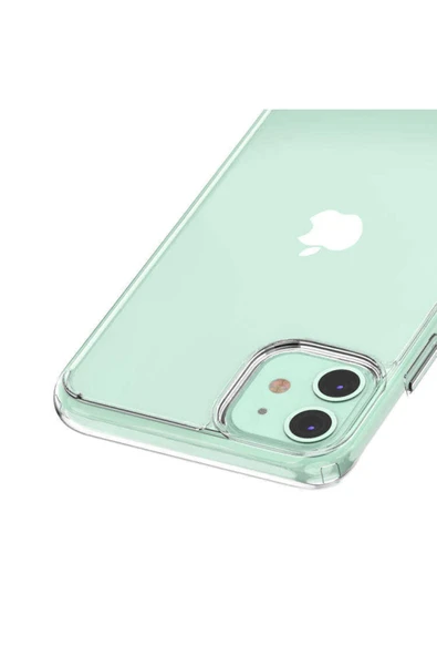 Iphone 11 Kılıf Kamera Çıkıntılı Şeffaf Darbe Emici Sert Silikon Kapak (COSS) - Resim 4