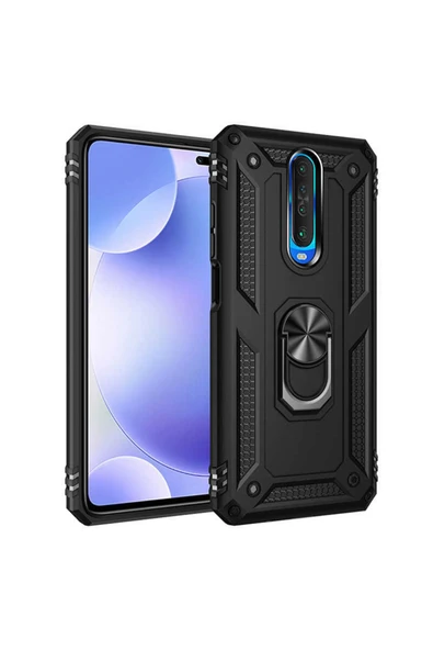 Xiaomi Poco X2 Kılıf Tank Zırh Yüzüklü Mıknatıslı Standlı Kapak (vega) ürün görseli