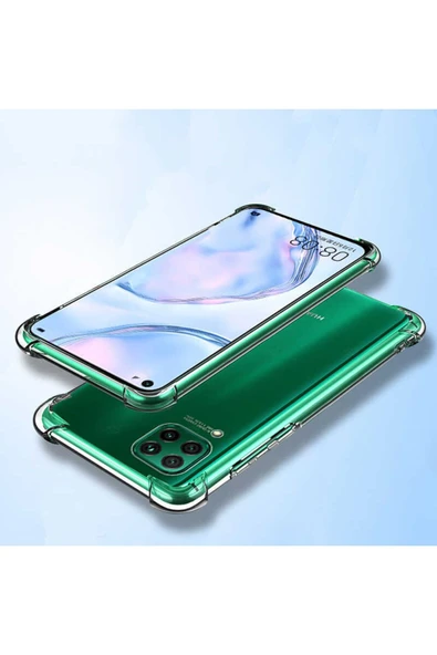 Huawei P40 Lite Şeffaf Kılıf Köşelerde Darbelere Karşı Ultra Kalınlık (antishock) - Resim 3