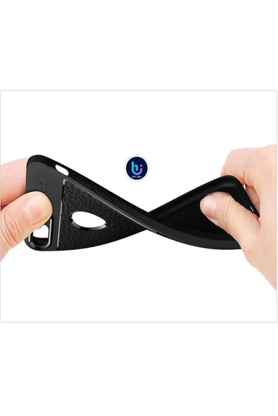 Iphone 7 Plus 8 Plus Kılıf Deri Görünümlü Renk Atmayan Dayanaklı Silikon Kapak (NİSS) - Resim 5