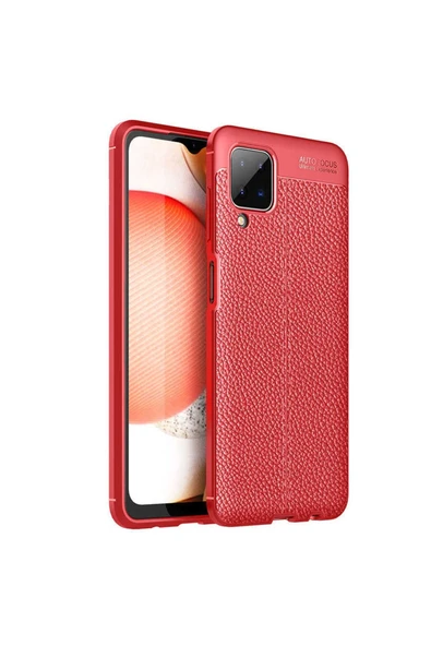 Samsung Galaxy M12 Kılıf Deri Görünümlü Renk Atmayan Dayanaklı Silikon Kapak (niss) ürün görseli