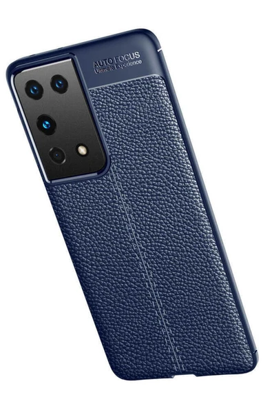Samsung Galaxy S21 Ultra Kılıf Deri Görünümlü Renk Atmayan Dayanaklı Silikon Kapak (niss) - Resim 3
