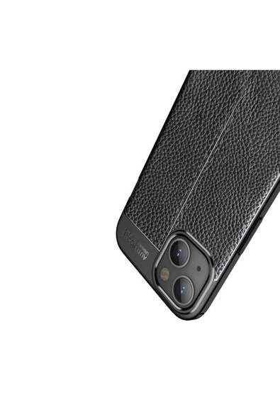 Iphone 14 Plus Kılıf Deri Görünümlü Renk Atmayan Dayanaklı Silikon Kapak (NİSS) - Resim 4